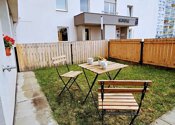 Terrace-View Prague Apartments For Business & Leisure, Free Parking & Gym, Near Metro & Aqua Sport Centre