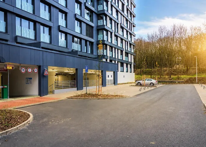 Prague Apartment In Residential Tower - Parking